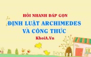 Lực đẩy Archimedes là gì, Định luật và công thức Archimedes?